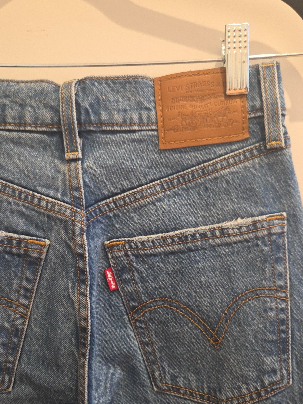 Levi's Blue Denim Jeans with Leather Patch